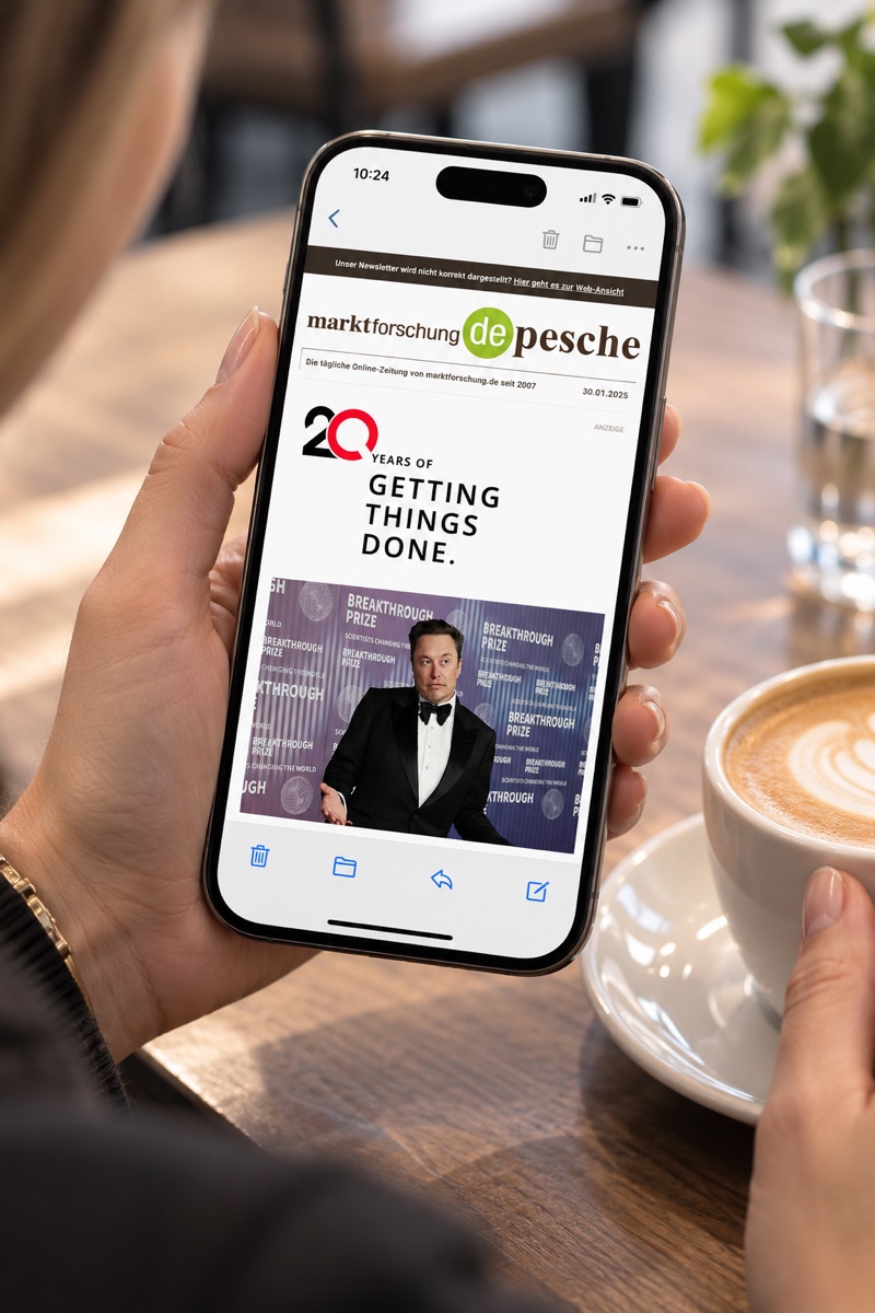 Quovadis-Newsletter auf dem Smartphone